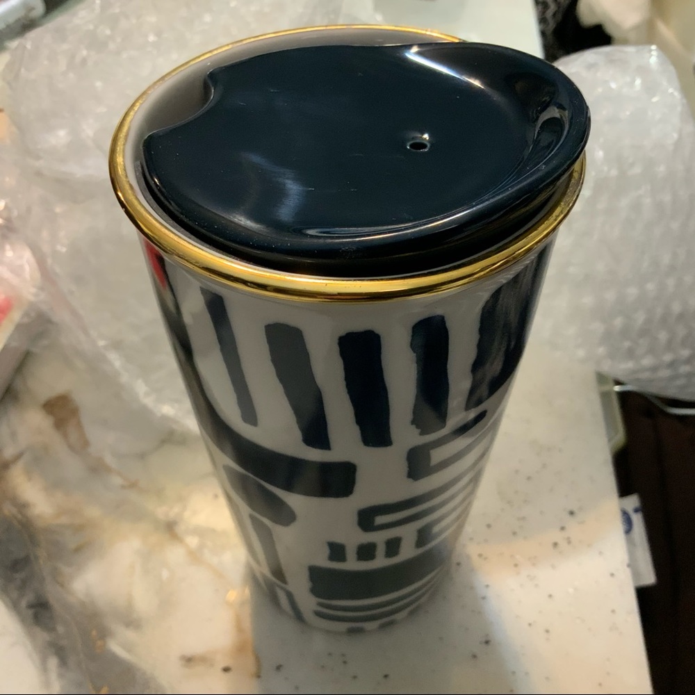 STARBUCKS NAVY RARE CERAMIC TRAVEL Mug 2015 - Picture 5 of 8